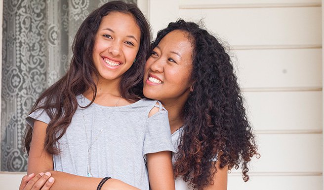 mother and daughter