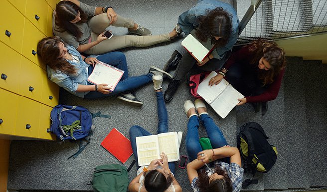 teenagers study group